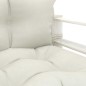  vidaXL Set muebles de jardín de palets 6 pzas con cojines beige madera