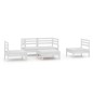 vidaXL Juego de muebles de jardín 5 piezas madera maciza pino blanco vidaXL Juego de muebles de jardín 5 piezas madera maciza pino blanco