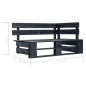 vidaXL Muebles de palés 6 pzas y cojines madera pino impregnada negro