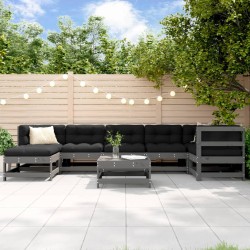 vidaXL Juego de muebles de jardín 8 piezas madera maciza de pino