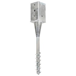 vidaXL Picas de tierra 6 uds acero galvanizado plateado 8x8x57 cm