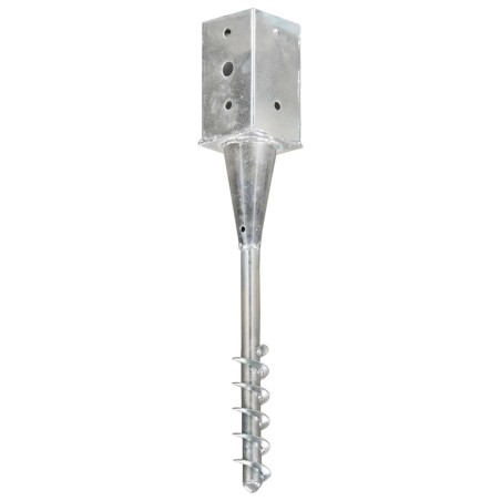 vidaXL Picas de tierra 6 uds acero galvanizado plateado 8x8x57 cm