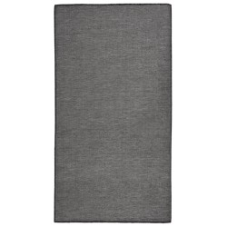 vidaXL Alfombra de exterior de tejido plano gris 80x150 cm