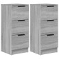 vidaXL Aparadores 2 uds madera contrachapada gris Sonoma 30x30x70 cm vidaXL Aparadores 2 uds madera contrachapada gris Sonoma 30x30x70 cm