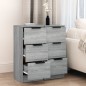 vidaXL Aparadores 2 uds madera contrachapada gris Sonoma 30x30x70 cm vidaXL Aparadores 2 uds madera contrachapada gris Sonoma 30x30x70 cm
