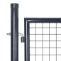 vidaXL Puerta de malla de jardín acero galvanizado gris 289x100 cm 