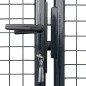 vidaXL Puerta de malla de jardín acero galvanizado gris 289x100 cm 