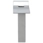 vidaXL Puerta de malla de jardín acero galvanizado gris 289x100 cm 