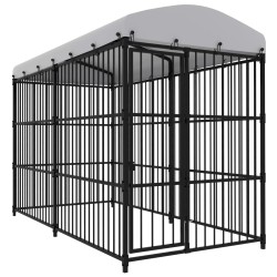 vidaXL Perrera de exterior con techo 300x150x210 cm