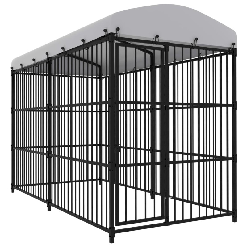 vidaXL Perrera de exterior con techo 300x150x210 cm