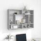 vidaXL Estantería de pared madera de ingeniería gris sonoma 75x16x55cm vidaXL Estantería de pared madera de ingeniería gris sonoma 75x16x55cm