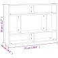 vidaXL Estantería de pared madera de ingeniería gris sonoma 75x16x55cm vidaXL Estantería de pared madera de ingeniería gris sonoma 75x16x55cm