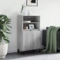 vidaXL Aparador alto de madera contrachapada gris Sonoma 60x36x110 cm vidaXL Aparador alto de madera contrachapada gris Sonoma 60x36x110 cm