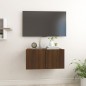 vidaXL Mueble TV colgante madera contrachapada marrón roble 60x30x30cm vidaXL Mueble TV colgante madera contrachapada marrón roble 60x30x30cm