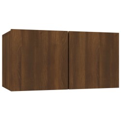 vidaXL Mueble TV colgante madera contrachapada marrón roble 60x30x30cm