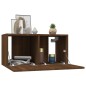 vidaXL Mueble TV colgante madera contrachapada marrón roble 60x30x30cm vidaXL Mueble TV colgante madera contrachapada marrón roble 60x30x30cm
