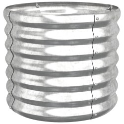 vidaXL Jardinera de acero recubrimiento en polvo 40x40x36 cm plateado