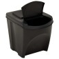 vidaXL Cubos de basura apilables 4 piezas gris antracita 100 L vidaXL Cubos de basura apilables 4 piezas gris antracita 100 L