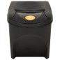 vidaXL Cubos de basura apilables 4 piezas gris antracita 100 L vidaXL Cubos de basura apilables 4 piezas gris antracita 100 L