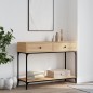 vidaXL Mesa consola madera de ingeniería roble Sonoma 100x34,5x75 cm vidaXL Mesa consola madera de ingeniería roble Sonoma 100x34,5x75 cm