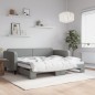 vidaXL Sofá cama nido tela gris claro 90x200 cm vidaXL Sofá cama nido tela gris claro 90x200 cm