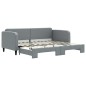 vidaXL Sofá cama nido tela gris claro 90x200 cm vidaXL Sofá cama nido tela gris claro 90x200 cm