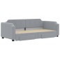 vidaXL Sofá cama nido con cajones tela gris claro 90x200 cm vidaXL Sofá cama nido con cajones tela gris claro 90x200 cm