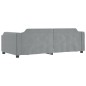 vidaXL Sofá cama nido con cajones tela gris claro 90x200 cm vidaXL Sofá cama nido con cajones tela gris claro 90x200 cm