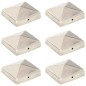 vidaXL Tapas piramidales postes valla 6 uds acero inoxidable 81x81 mm vidaXL Tapas piramidales postes valla 6 uds acero inoxidable 81x81 mm