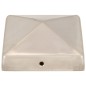 vidaXL Tapas piramidales postes valla 6 uds acero inoxidable 81x81 mm vidaXL Tapas piramidales postes valla 6 uds acero inoxidable 81x81 mm