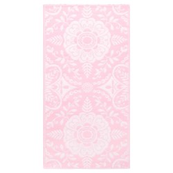 vidaXL Alfombra de exterior PP rosa 80x150 cm