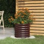 vidaXL Jardinera de acero con recubrimiento polvo marrón 40x40x36 cm vidaXL Jardinera de acero con recubrimiento polvo marrón 40x40x36 cm
