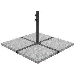 vidaXL Base de peso de sombrilla de granito cuadrada gris 25 kg