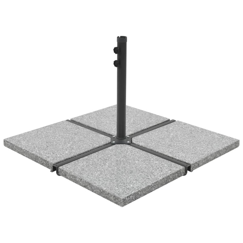 vidaXL Base de peso de sombrilla de granito cuadrada gris 25 kg vidaXL Base de peso de sombrilla de granito cuadrada gris 25 kg