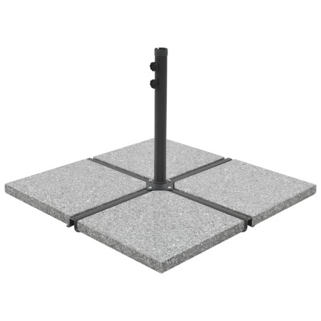 vidaXL Base de peso de sombrilla de granito cuadrada gris 25 kg