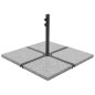 vidaXL Base de peso de sombrilla de granito cuadrada gris 25 kg vidaXL Base de peso de sombrilla de granito cuadrada gris 25 kg