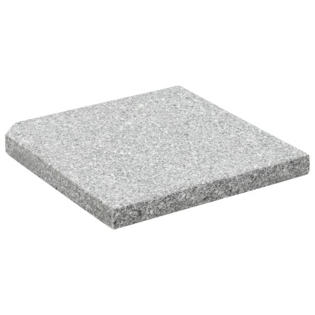 vidaXL Base de peso de sombrilla de granito cuadrada gris 25 kg
