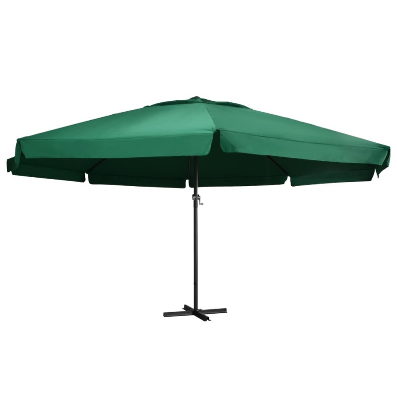 vidaXL Sombrilla de jardín con palo de aluminio verde 600 cm vidaXL Sombrilla de jardín con palo de aluminio verde 600 cm