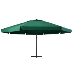 vidaXL Sombrilla de jardín con palo de aluminio verde 600 cm 