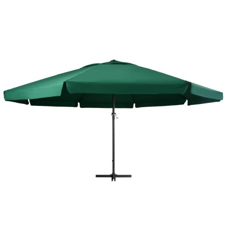 vidaXL Sombrilla de jardín con palo de aluminio verde 600 cm 