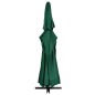vidaXL Sombrilla de jardín con palo de aluminio verde 600 cm vidaXL Sombrilla de jardín con palo de aluminio verde 600 cm