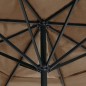 vidaXL Sombrilla de jardín con palo de aluminio gris taupe 600 cm vidaXL Sombrilla de jardín con palo de aluminio gris taupe 600 cm