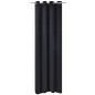 vidaXL Cortina opaca con ojales de metal 270x245 cm negra