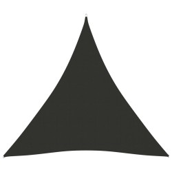 vidaXL Toldo de vela triangular tela Oxford gris antracita 3x3x3 m