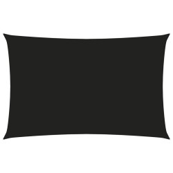 vidaXL Toldo de vela rectangular tela Oxford negro 4x7 m