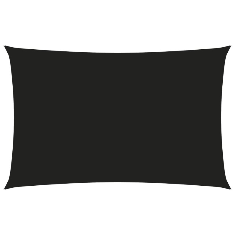 vidaXL Toldo de vela rectangular tela Oxford negro 4x7 m vidaXL Toldo de vela rectangular tela Oxford negro 4x7 m