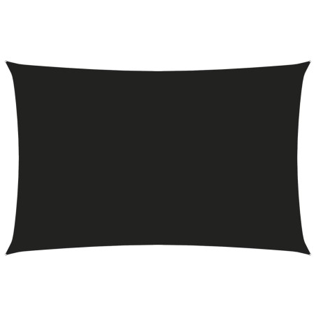 vidaXL Toldo de vela rectangular tela Oxford negro 4x7 m