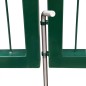 vidaXL Puerta de valla de jardín con postes acero verde 350x120 cm vidaXL Puerta de valla de jardín con postes acero verde 350x120 cm