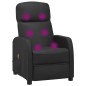vidaXL Sillón de masaje de cuero sintético negro vidaXL Sillón de masaje de cuero sintético negro