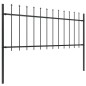 vidaXL Valla de jardín con puntas de lanza acero negro 1,7x0,8 m vidaXL Valla de jardín con puntas de lanza acero negro 1,7x0,8 m